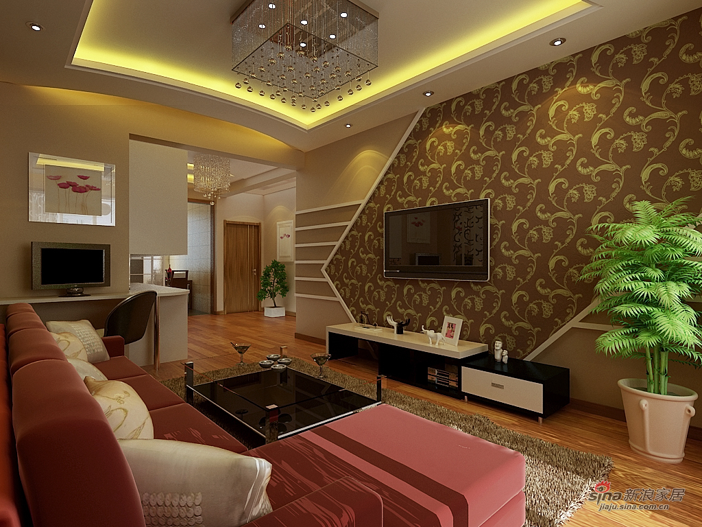 简约 二居 客厅图片来自用户2739153147在现代简约风格设计31的分享