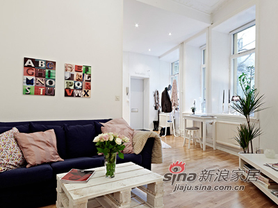 欧式 其他 客厅图片来自用户2746889121在50平清雅简约白色单身公寓46的分享