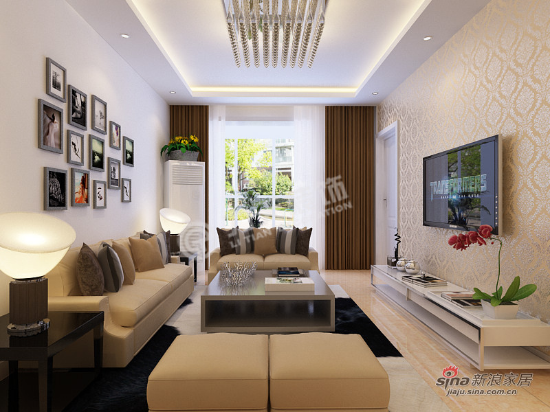 现代 二居 客厅图片来自阳光力天装饰在两室两厅现代风格美家43的分享