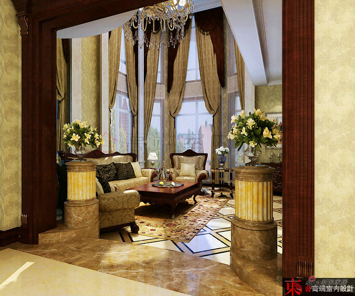 欧式 别墅 客厅图片来自用户2745758987在【高清】200平典雅欧式风情42的分享