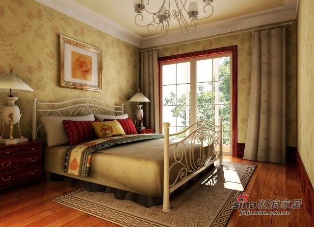 美式 别墅 卧室图片来自用户1907685403在龙湖香醍溪岸200平米美式风格30的分享