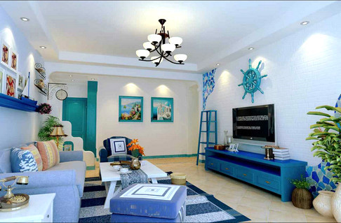 地中海 二居 客厅图片来自用户2756243717在5.8万巧装地中海风格二居室85的分享