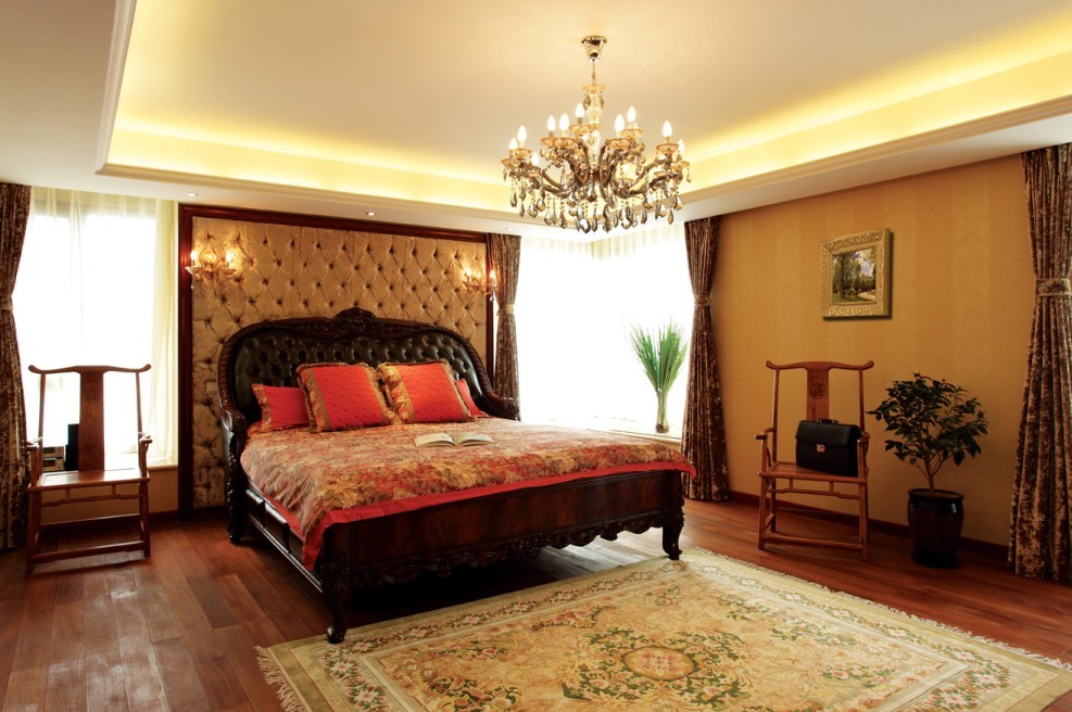 中式 别墅 卧室图片来自用户1907696363在300平 温馨舒适家89的分享