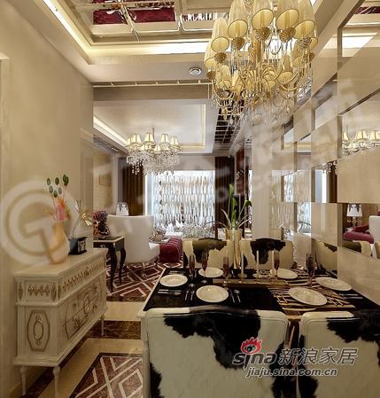 欧式 二居 餐厅图片来自阳光力天装饰在完美打造奢华欧式浪漫两居室55的分享