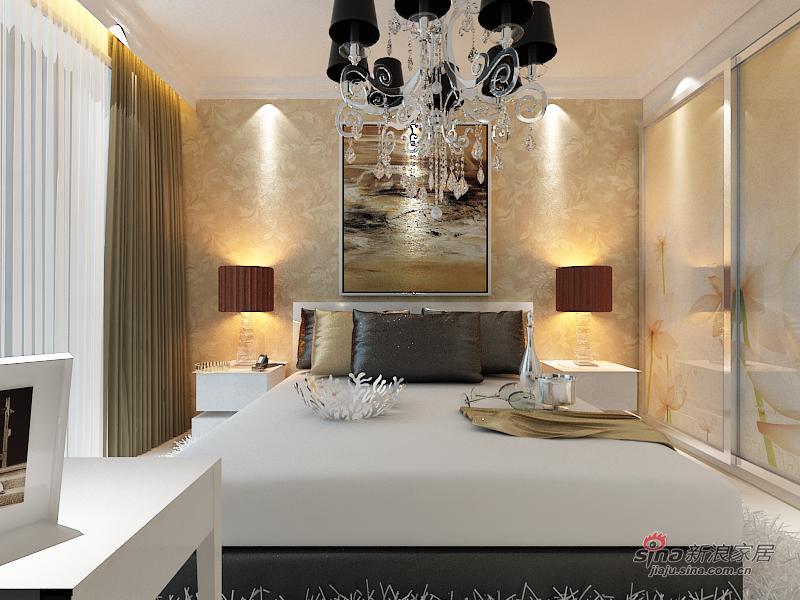 简约 三居 卧室图片来自用户2738820801在保利罗兰（130平米）现代简欧设计案例99的分享