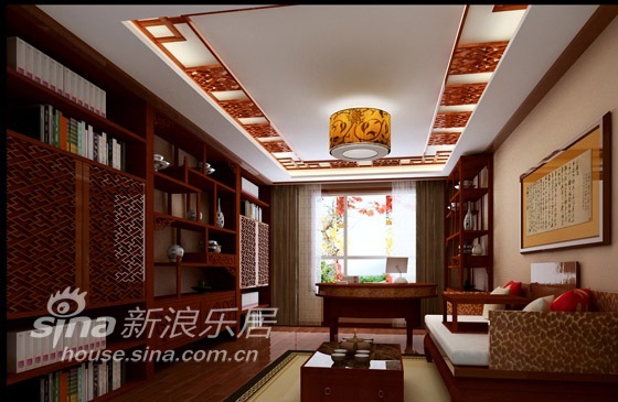 中式 四居 书房图片来自用户2748509701在天通苑西三区74的分享