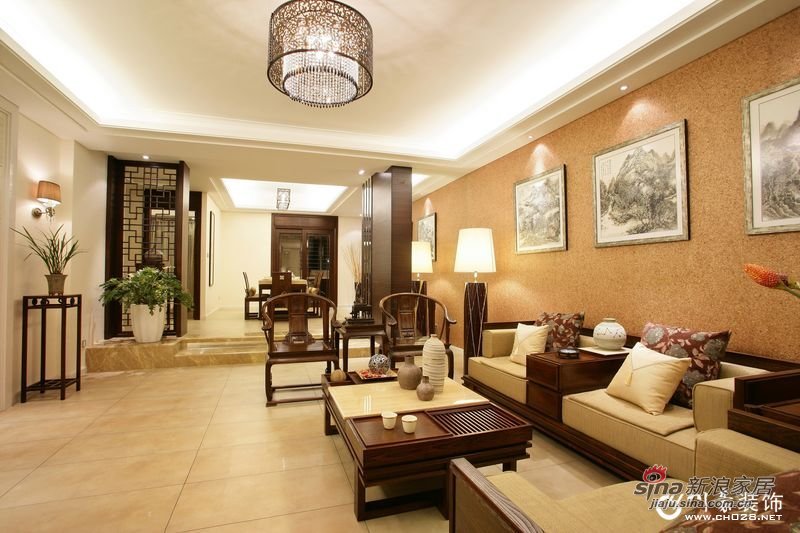 中式 二居 客厅图片来自用户1907659705在115平新古典中式大气新居78的分享