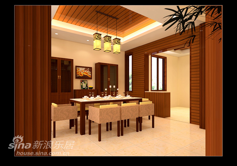 中式 别墅 餐厅图片来自用户2737751153在中式韵味别墅15的分享