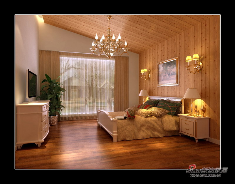 欧式 别墅 卧室图片来自用户2757317061在别墅设计远洋庄园64的分享