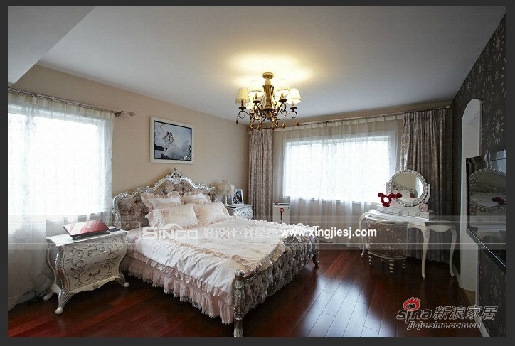 欧式 别墅 卧室图片来自用户2746889121在实景图展示300平欧式别墅87的分享