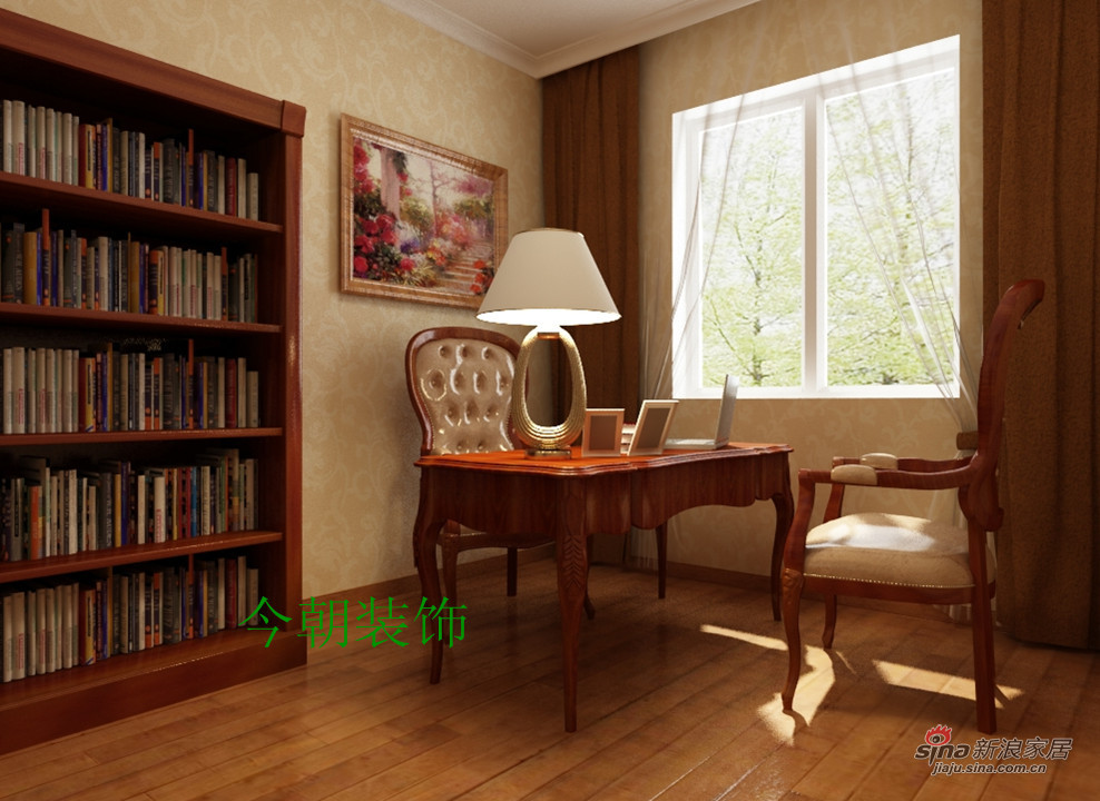 欧式 四居 书房图片来自用户2746953981在简欧的家舒适的家52的分享