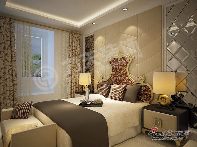 简约 三居 卧室图片来自阳光力天装饰在天津大都会-C1户型3室2厅2卫-现代风格92的分享