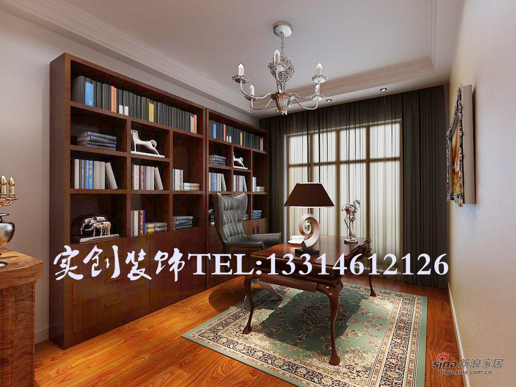 欧式 三居 书房图片来自用户2746869241在16.8万打造 哈尔滨四季上东 156平 简约欧式43的分享