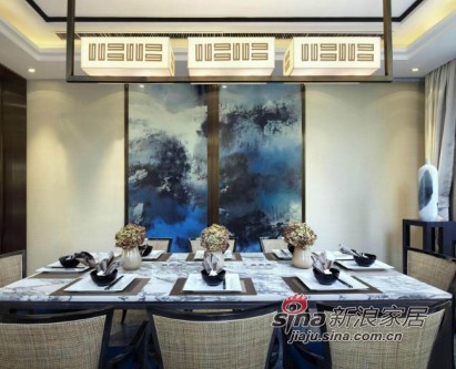 中式 二居 餐厅图片来自用户1907696363在蓝色中式99平雅居-光谷新世界39的分享