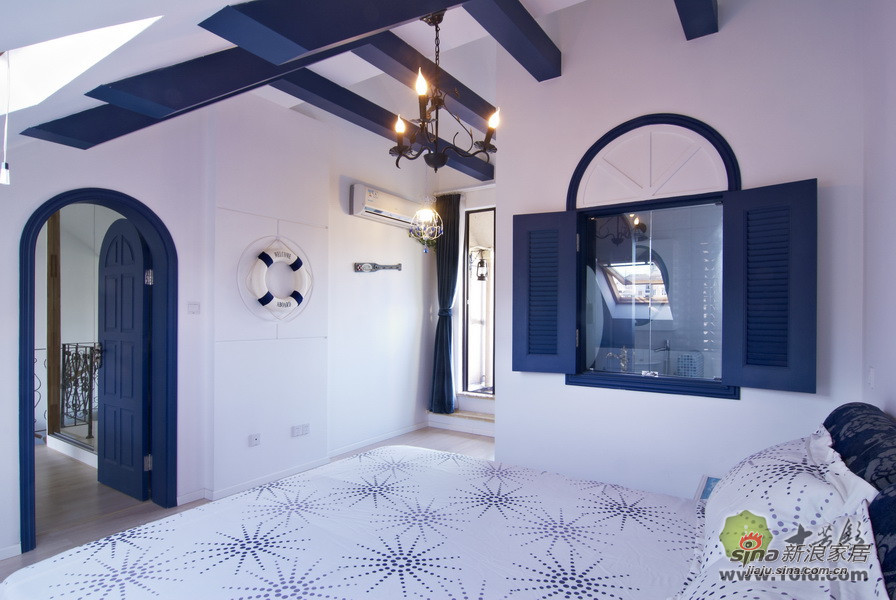 地中海 别墅 卧室图片来自用户2757320995在地中海风格清新自然小别墅37的分享