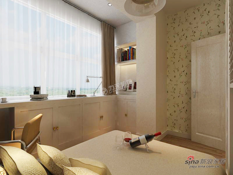 现代 一居 卧室图片来自阳光力天装饰在芳竹花园45㎡-一室一厅一厨一卫-现代风格38的分享