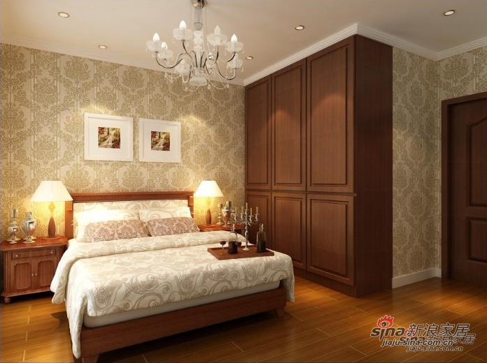 欧式 二居 卧室图片来自用户2772873991在欧式古典打造144平米中年夫妇幸福生活47的分享