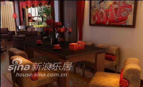 中式 二居 餐厅图片来自用户2740483635在浪漫中国红75的分享