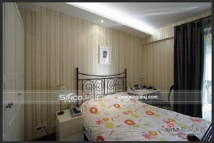 美式 三居 卧室图片来自用户1907685403在别墅设计-空间扩大 美式混搭风格13的分享