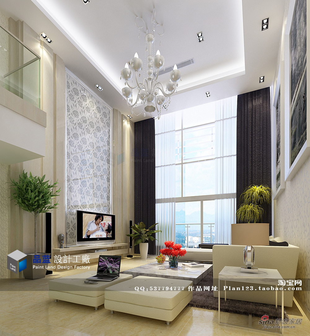简约 复式 客厅图片来自用户2737735823在【高清】简约华贵家居设计 装修设计19的分享