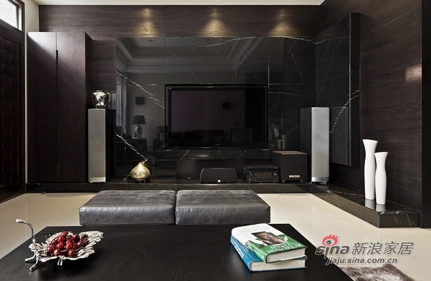 现代 二居 客厅图片来自佰辰生活装饰在12万打造86平黑白层次小空间30的分享
