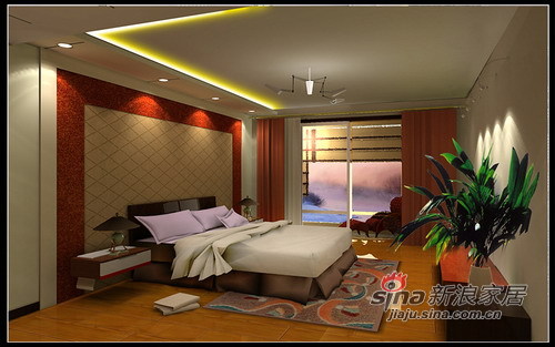 中式 三居 卧室图片来自用户2737751153在北沙滩中式风格95的分享