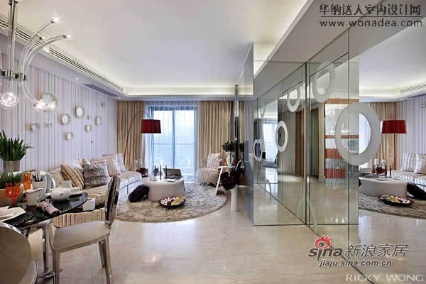 简约 三居 客厅图片来自用户2738813661在黄志达：西安莱安逸境样板房27的分享