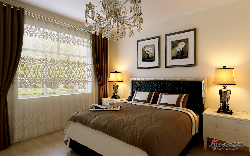欧式 三居 卧室图片来自用户2746889121在海富金棕榈 189㎡ 欧式设计90的分享