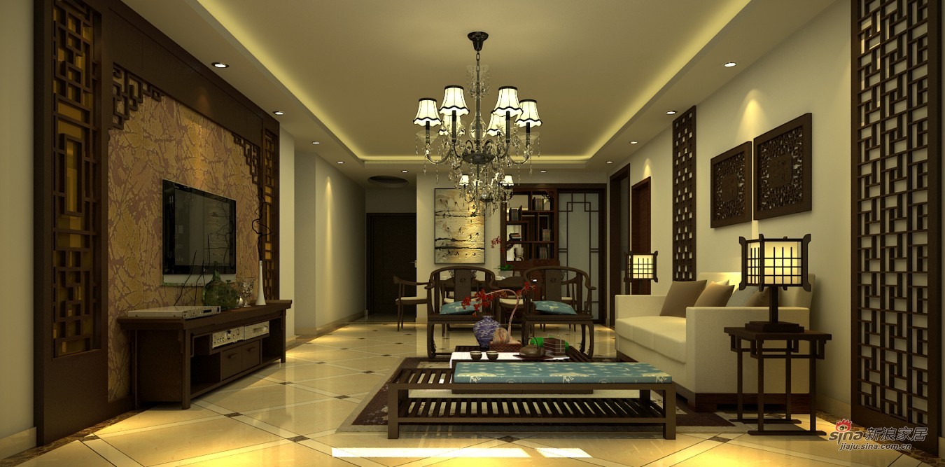 中式 三居 客厅图片来自用户1907696363在银基王朝170平三室两厅新古典风格40的分享