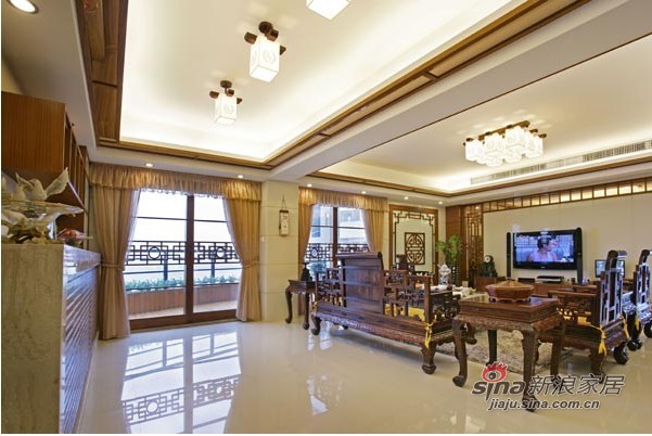 中式 四居 客厅图片来自用户1907659705在89万豪宅中式风格四居室57的分享