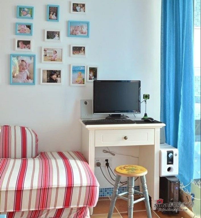 地中海 二居 客厅图片来自用户2756243717在6万打造90平时尚小清新地中海风格2居室15的分享