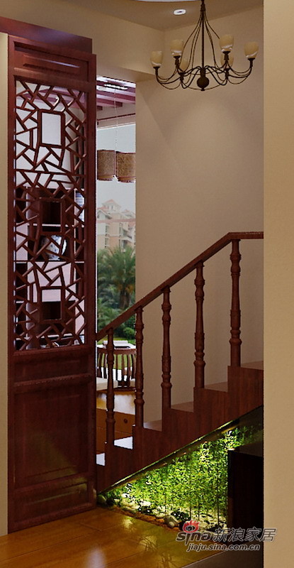 中式 公寓 楼梯图片来自用户1907696363在紫薇曲江意境73的分享