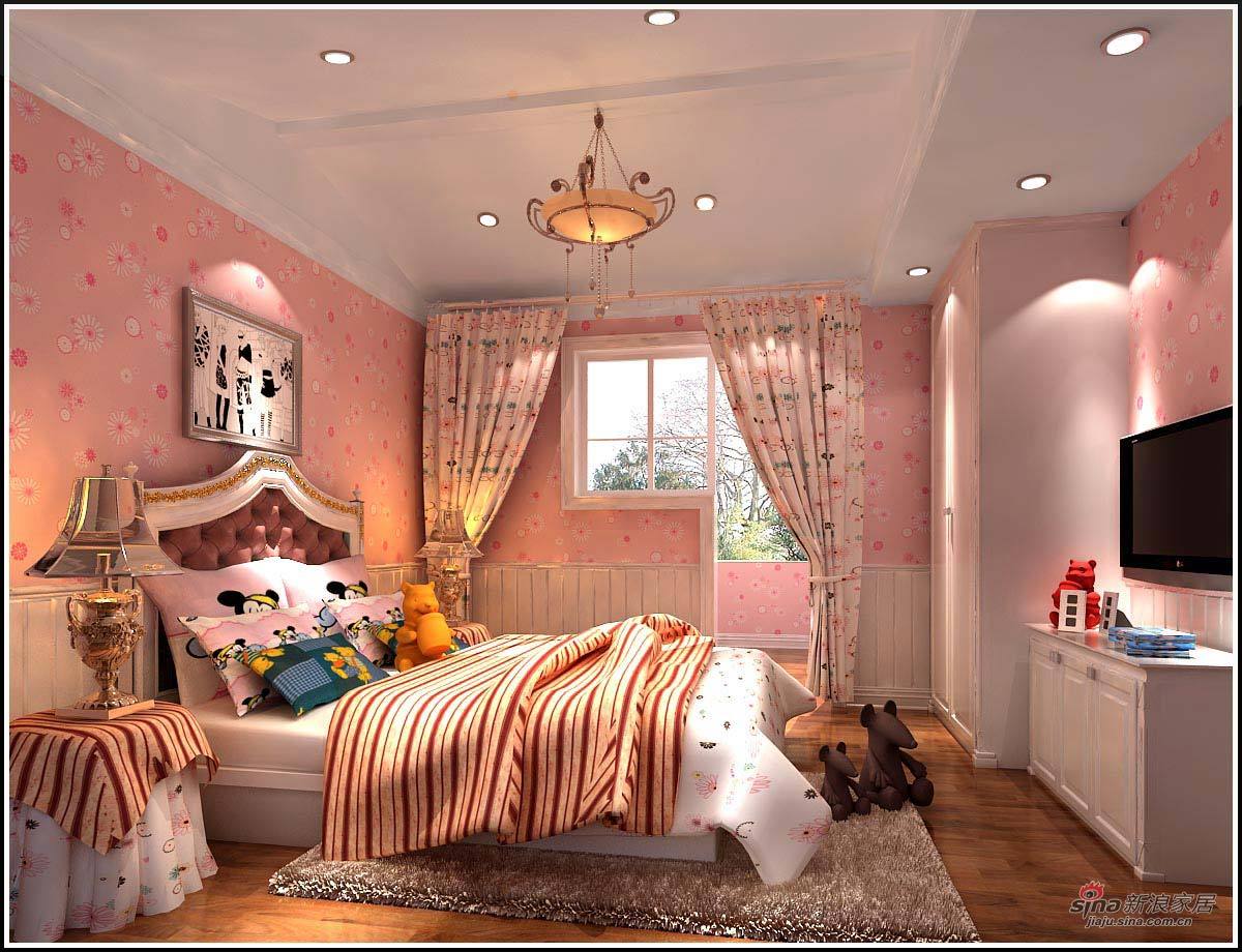 混搭 别墅 卧室图片来自用户1907691673在20万打造400平孔雀城荣园铁骨柔情后奢华风格74的分享