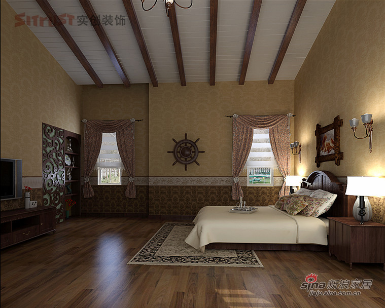 美式 别墅 卧室图片来自用户1907685403在我的专辑772424的分享