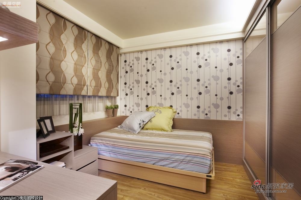 现代 三居 卧室图片来自幸福空间在【高清】格局调整115.5平放大动线98的分享