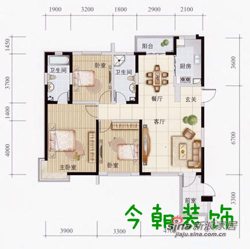 中式 三居 户型图图片来自用户1907696363在150平古典中式温馨范10的分享