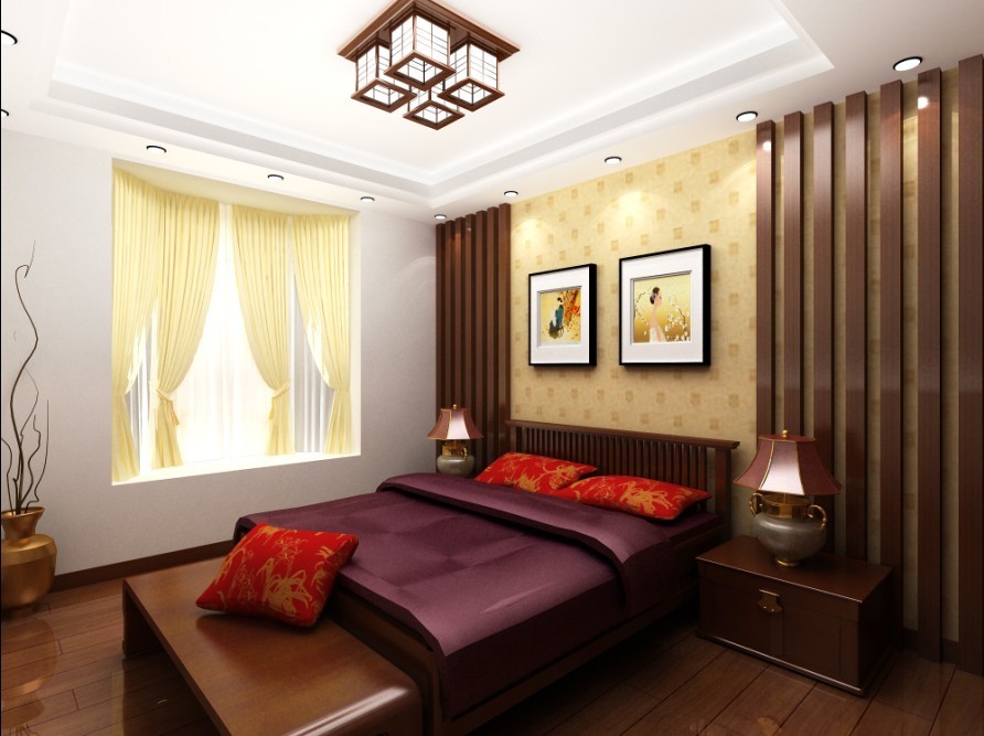 中式 三居 卧室图片来自用户1907696363在136平米中式风格完美呈现清新家居36的分享