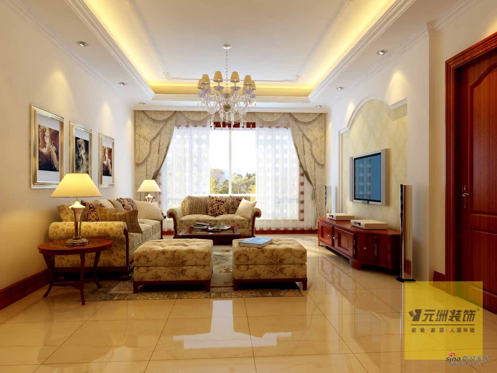 简约 三居 客厅图片来自用户2739081033在上林溪三居室135平简约风格装修案例63的分享