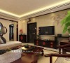 中式风格客厅电视墙设计