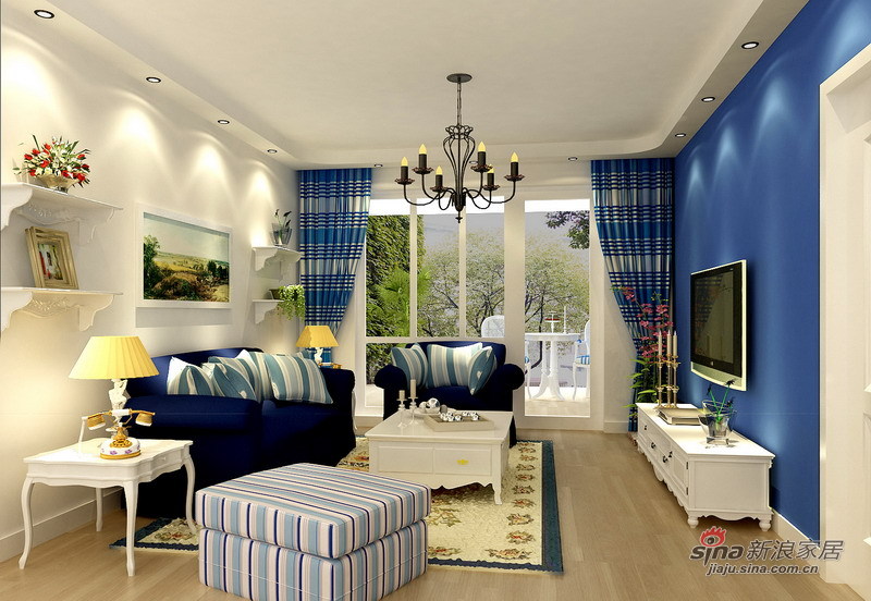 地中海 二居 客厅图片来自用户2757320995在地中海格调 80平清爽迷人“蓝色童话”47的分享