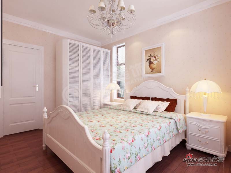 欧式 二居 卧室图片来自阳光力天装饰在雅诗兰亭-两室一厅一厨一卫-简欧风格25的分享