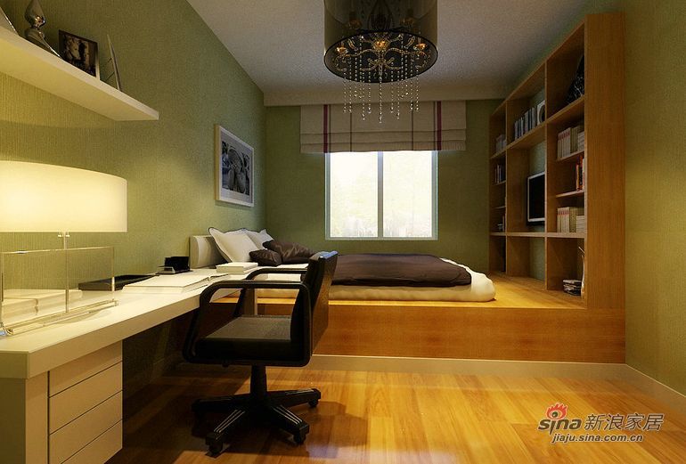 简约 二居 卧室图片来自用户2559456651在武汉青年打造翰林珑城两居室简约风格72的分享