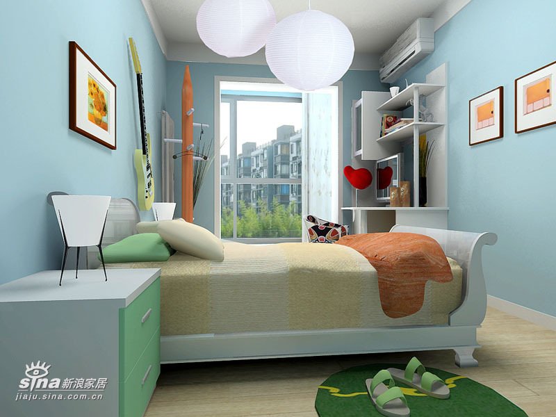 简约 三居 卧室图片来自用户2739153147在54290元精心打造125平米缤纷色彩的居家空间43的分享