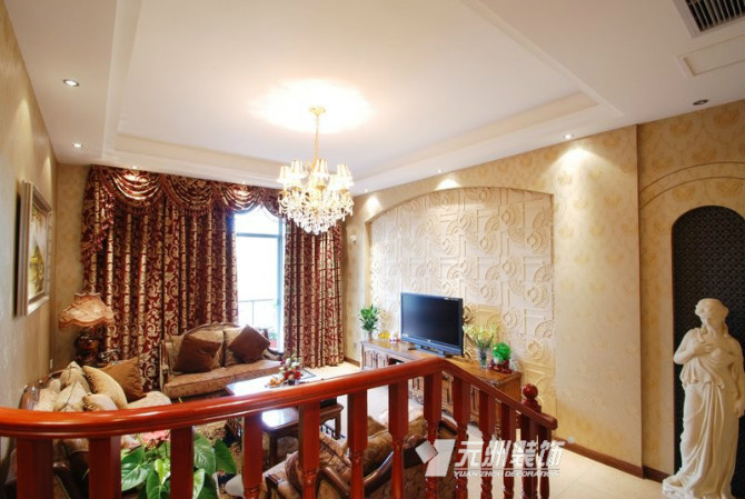中式 复式 客厅图片来自用户1907658205在20万打造250平米中式混搭魅力小别墅66的分享