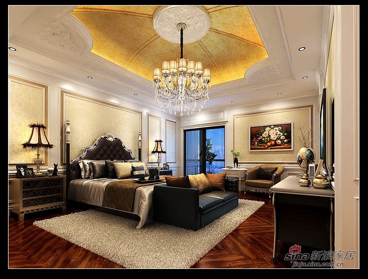 新古典 别墅 卧室图片来自用户1907664341在提香草堂新古典风格的分享