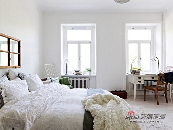简约 公寓 卧室图片来自用户2558728947在65平米的白色原生态公寓16的分享