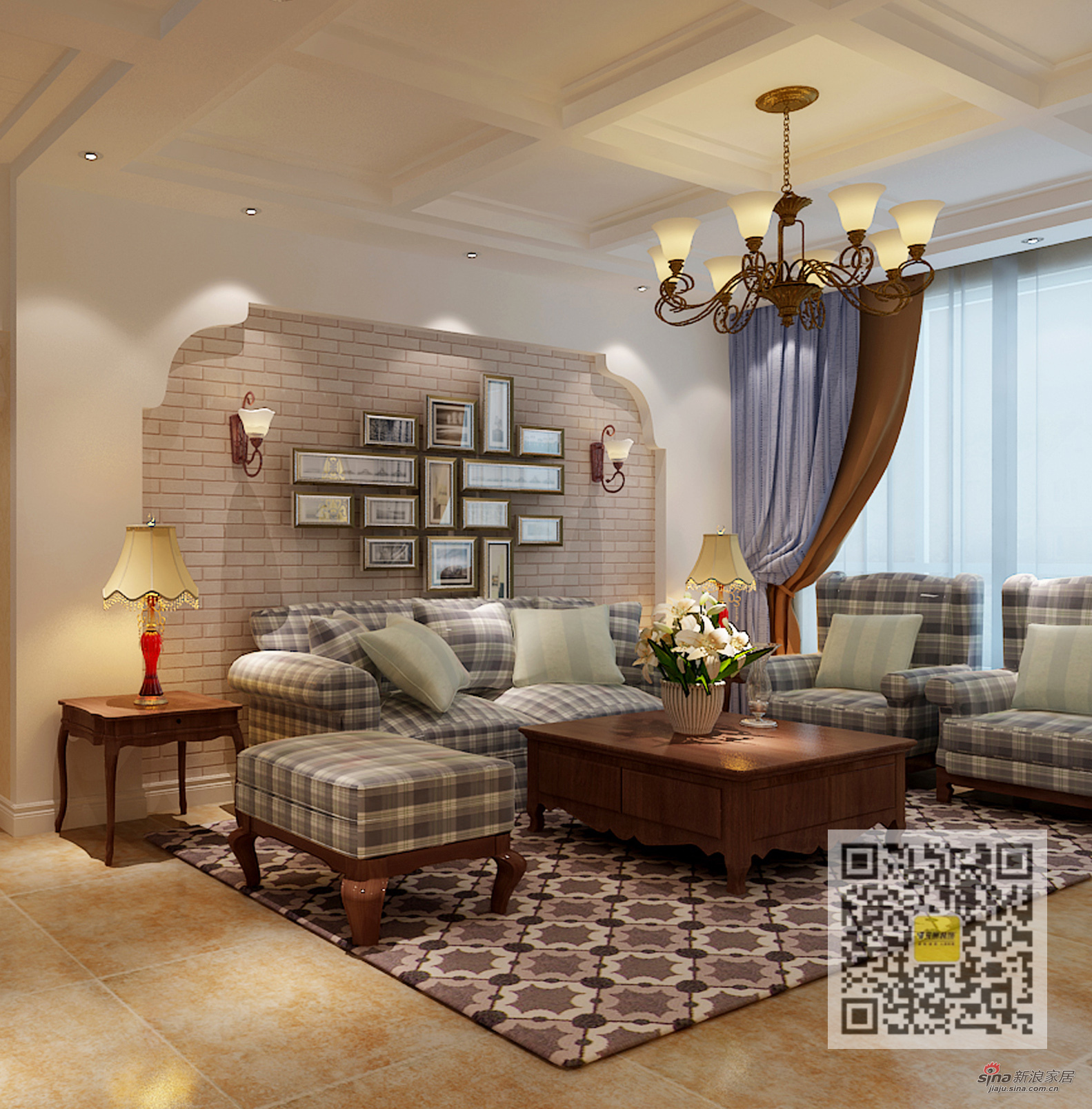地中海 三居 客厅图片来自用户2757320995在元洲装饰混搭地中海风格三居室87的分享
