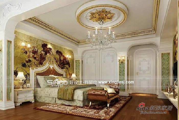 其他 别墅 卧室图片来自用户2557963305在体验高品质的法式别墅装修51的分享