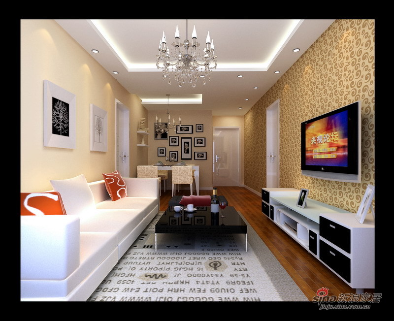 简约 一居 客厅图片来自用户2737782783在3.5万打造60平米简约明亮大气一居室96的分享
