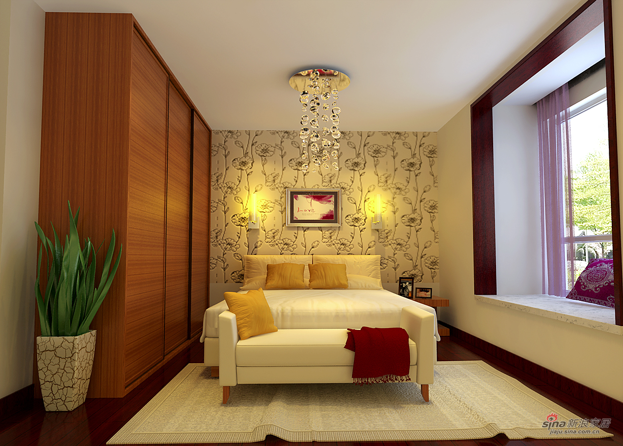 简约 二居 卧室图片来自用户2737782783在光谷新世界两居室简约风格18的分享